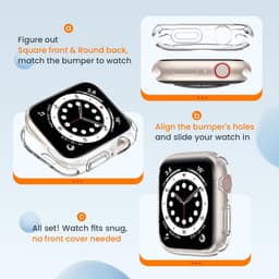 [Set van 2] Goton bumperhoes voor Apple Watch 40 mm, [zonder screenprotector], slanke, zachte, schokbestendige bumperhoes, bumperbeschermer, accessoires voor iWatch SE 3/SE 2/SE, Series 6/5/4, 40 mm — thumbnail 5