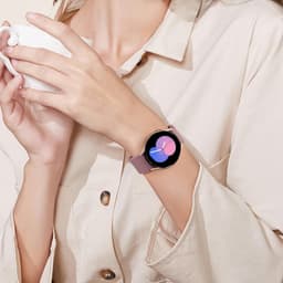 Wanme Horlogebandje voor Samsung Galaxy Watch 4/5/6/7 40 mm 44 mm, siliconen reservearmband voor Samsung Watch 4 Classic/Watch 6 Classic/Watch 5 Pro/FE, voor dames en heren — thumbnail 4