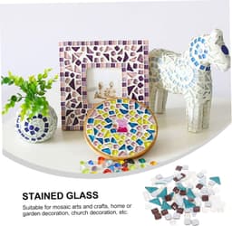 1set Mosaic Tegels Van Gekleurde Gebroken Glasstukken Voor Creatieve Decoratie Voor Thuis Kantoor Kerk Kunstprojecten — thumbnail 5