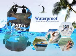 pakzak, drijvende droogrugzak, strandtas, lichte droogzak voor strand, boottochten, vissen, kajakken, zwemmen, rafting, camping, 5 l, 10 l, 15 l, 20 l, 30 l — thumbnail 5