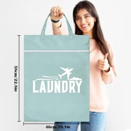 Waterdichte Reiswaszak met Handvat - 2 Stuks voor Vuile Kleding, Badkleding en Reisaccessoires — thumbnail 3