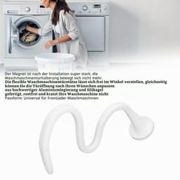Wasmachine deurhouder - Magnetische flexibele deurstopper - Universele steun voor wasmachine en droger - Wit — thumbnail 4