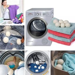 Drogerballen van natuurlijke wol, drogerballen voor de wasdroger, set van 12, droogballen van 100% pure schapenwol, Wool Dryer Balls voor dons, verkort de droogtijd — thumbnail 3