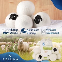 Set van 6 Wol Droogballen voor Wasdroger — thumbnail 3