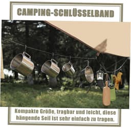 Waslijn 5 Meter - Waslijn Camping - Uittrekbare Waslijn - Multifunctionele Waslijn - Accessoires voor Buitengebruik - Lichtgewicht en Waterafstotend - Drooglijn — thumbnail 4
