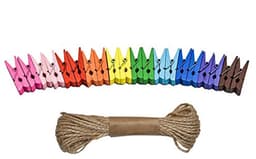 100 Stuks Mini Gekleurde Wasknijpers 3,5 cm - Multifunctionele Wooden Clips voor Ambachten en Decoraties — thumbnail 4