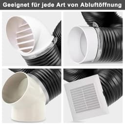 Flexibele Afvoerslang 150 mm - 3 meter Aluminium Ventilatiebuis voor Airconditioning en Wasdroger — thumbnail 3