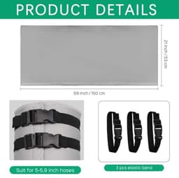 Luchtconditioner Afvoerslang Isolatie Cover met 3 Bevestigingsbanden voor Drenage Hoses van 12.5 cm en 15 cm — thumbnail 5