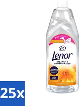 25 x Lenor Strijkwater Summer Breeze 1 liter - Strijkwater Summer Breeze - Zomerse Geur - Strijken - Wasgoed - Kleding — thumbnail 1