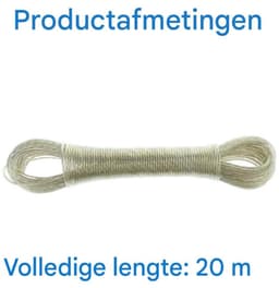 Vitdipy - Waslijn - 20 m lang - PVC waslijndraad met stalen kern - Was lijn Ø 2 mm - Drooglijn voor buiten - Kleding en lakens drogen — thumbnail 5