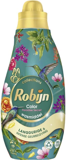6 x Robijn - Klein & Krachtig Collections Color Paradise Secret - Vloeibaar Wasmiddel - 19 Wasbeurten - Wasmiddel - Kleurwas - Wasverzachter - Biologisch Afbreekbaar - Duurzaam — thumbnail 4