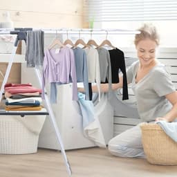 Uitschuifbaar & Opvouwbaar Droogrek – Stevig Wasrek voor Binnen & Buiten – Ruimtebesparend Design — thumbnail 3