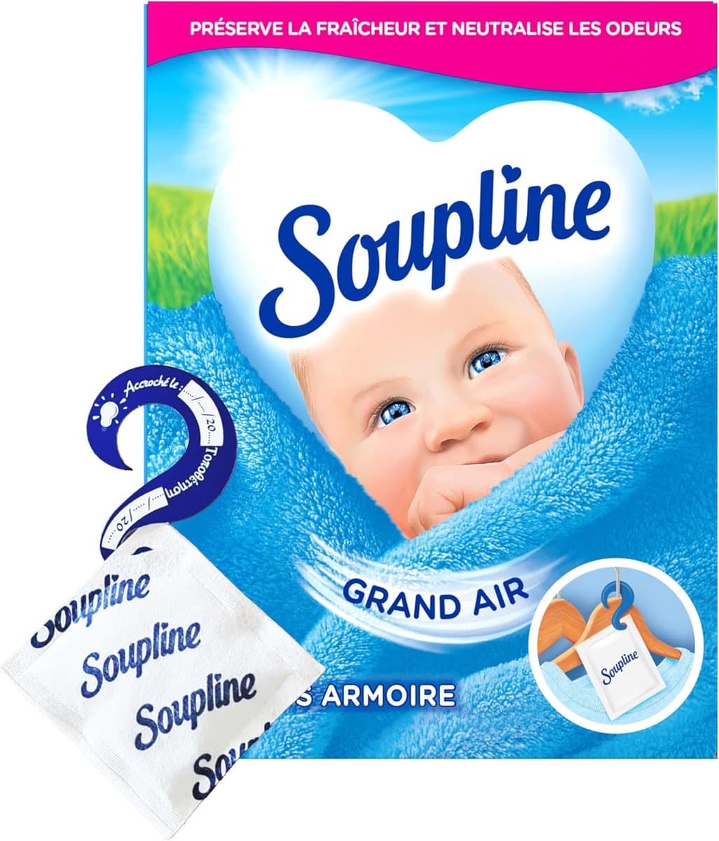 SOUPLINE Grand Air Garderobekast Linnen Geurzakjes de doos van 3 — afbeelding 1