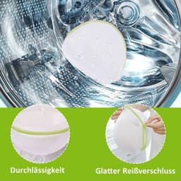 4 Stuks BH Wasnet met Rits - Halfronde Mesh Waszak voor Ondergoed en Handschoenen - Grasgroen Kleur - Beschermende Waszak voor Fijne Was — thumbnail 3