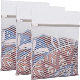 Waszakken - Wasnetten - 1 Set van 3 - 30x40cm - Bescherm je Wasgoed en Wasmachine - Wit - waszak - Anti-vervorming van kleding - Waszak van netje — thumbnail 1