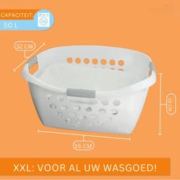 ApexArte® Heupwasmand - Wassorteerder - Wasbox - Wasmand - Wit — thumbnail 2