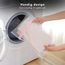 Waszakken Set - Wasnetten - Waszak met Ritssluiting - Was Zak - 40x30 cm & 30x25 cm - Wit - Inclusief EBOOK — thumbnail 5