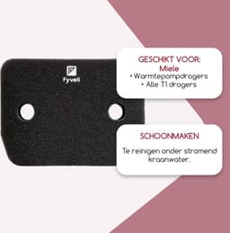 Fyveli - BG Filter Alternatief Miele T1 drogers - 3 stuks - 210x155x30mm — thumbnail 3