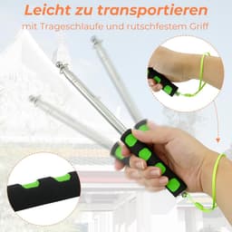Telescopische vlaggenmasten 2 meter - RVS met 9 clips - Uitbreidbaar voor reizen - Ideaal voor leraren - ShopVlot — thumbnail 5