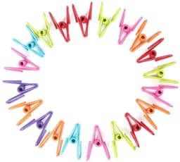 JHUBERS- Draadclips 20 stuks - Metalen Klemmen - Kleurige Klemmen - Praktische Clips - Voor Papier/Waskleding - Afmetingen 5,3 x 3 x 1,7 cm - Wasknijpers — thumbnail 1