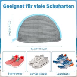 Schoenwaszak 2 Stuks - Herbruikbare Waszak - Groot 40,5 x 27 cm - Met Ritssluiting - Geschikt voor Wasmachine/Droger - Chenille Materiaal — thumbnail 5