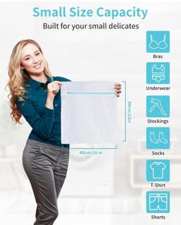 OTraki Mesh waszakken met ritssluitingen, 2 stuks 30 x 40 cm baby waszak voor wasgoed herbruikbare delicate waszak beha wasmachine tas voor sokken lingerie ondergoed — thumbnail 5