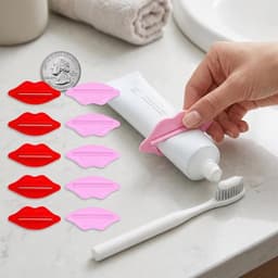 Tubeknijpers set 8 stuks - kunststof - nude roze en rood - efficiënt gebruik voor tubes - ShopVlot — thumbnail 3