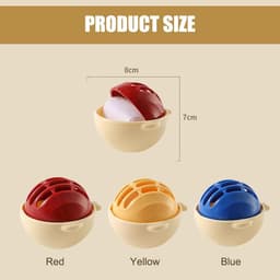 Herbruikbare pluizenballen voor wasmachine - pack van 3 - microvezel - effectief tegen dierenhaar en pluis - ShopVlot — thumbnail 2