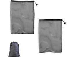 Solidchoice - Set van 2 Grote Wasnetten met Trekkoord 70x90cm