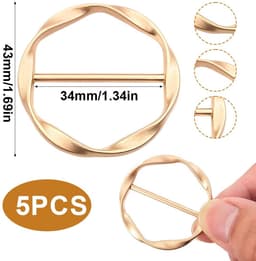 Solidchoice - Set van 4 T-shirt Clips voor Kleding en Sjaals — thumbnail 4