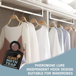 Effectieve mottenvallen voor kleding met haakjes, plakkerige oppervlakte en driehoekig ontwerp, geurloos en veilig voor textiel en kleding, langdurige bescherming tegen motten — thumbnail 4