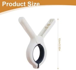 Strandhanddoek Clips - 8 Stuks - Winddicht - Robuuste Constructie - Antislip - Geschikt voor Strandstoelen - Zachte Siliconen Bekleding - Handdoekclips — thumbnail 5