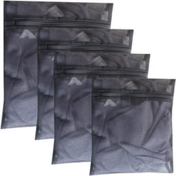 SnelShoppen - 4-delige Wasnetten voor Wasmachine - Waszak met Rits voor Ondergoed, Bh's, Sokken en Babykleding - 3 Maten (Zwart) — thumbnail 3