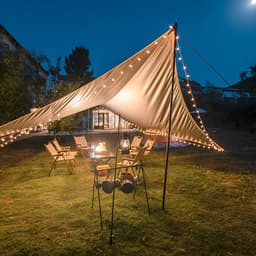 Solidchoice - Lichtkettingstangen voor Buiten - 2,4 m Metalen Stangen voor Tuin- en Terrasverlichting — thumbnail 2