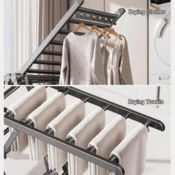 Floor Drying Rack Aluminum Alloy Foldable Household Drying Rack Indoor and Outdoor Balcony Drying Blanket Drying Pile - ShopVlot — thumbnail 2