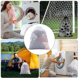 Dailygoods - 2 Stuks Mesh Wasmachine Tassen met Trekkoord voor Delicate Kleding — thumbnail 2