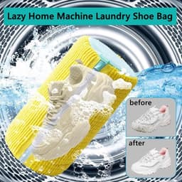 Dailygoods - NatureMan Wasschoenentas - Set van 2 schoenwasmachinetassen waszak voor wasmachine en droger, herbruikbaar voor de meeste schoenentassen en maten (geel) — thumbnail 2