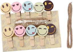Houten Mini Clips - Fotohouders - Ambachten Maken - Vrolijk Ontwerp - 50 Stuks - Multicolor — thumbnail 1