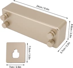 Dailygoods- Waslijn Uittrekbaar 4,2 m - Wanddroger - Roestvrij Staal - Compact - 30 kg Draagkracht - Inclusief Bevestigingsmateriaal - Droogrek — thumbnail 4