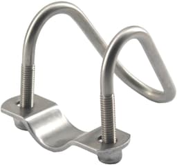 Dailygoods- Pijpclip U-vormig - Roestvrij Staal - 2 Stuks - Eenvoudig te Installeren - Geschikt voor Binnen/Buiten - Corrosiewerend - Pijpbeugel — thumbnail 2