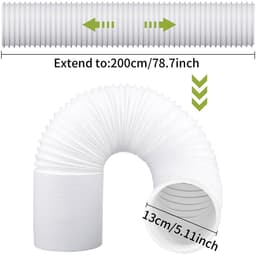 Dailygoods- Afvoerslang Flexibel - Airco Slang - Droger Slang - Ventilatieslang - Ø130mm - 2 Meter - Duurzaam PVC — thumbnail 5