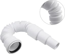 Afvoerbuis Douche - Flexibele Pijp - Badkamer Installatie - Uitschuifbaar Ontwerp - 50mm Diameter - Grijs — thumbnail 3