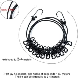 Solidchoice - Reiswaslijn van 1,8 Meter met 12 Clips — thumbnail 5