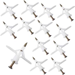 150 Stuks Gipsplaat Muurpluggen en Schroeven, Holle Gipsplaten Holte Ruwe Muurbevestigingen, Expansiebuis Nylon Plug, Tapschroeven Bevestigingsset — thumbnail 1