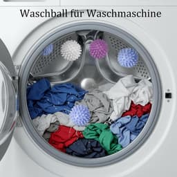 6 stuks grote wasballen, reinigingsballen, herbruikbare droogballen voor wasdroger, gekleurde wasballen voor donsjacks, kleding, effectieve drogerballen — thumbnail 5