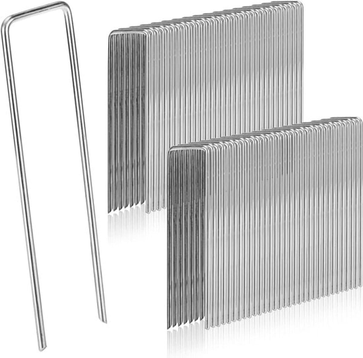 50 Stuks Grondankers voor Onkruidvlies | Verzinkt | Roestbestendig | 200 mm lang | Ø 2,5 mm | Tuinaccessoires — afbeelding 1