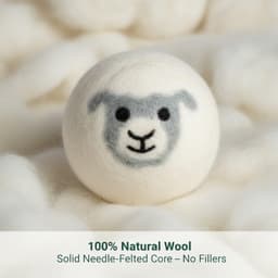 SnelShoppen - Droogballen Set 5-delig, Handvilten Diermotieven, 100% Wol, Herbruikbaar, Vermindert Droogtijd, Vrij van Chemicaliën en Plastic, Zacht v — thumbnail 4