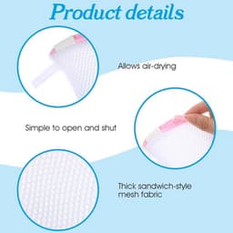 Thijox - 6 Mini-Wasnetten - Driehoekige Waszakken - Anti-Hechting - Duurzaam Polyester - Organiseer je Kleding - Perfect voor Wasmachine en Reizen — thumbnail 4