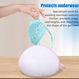 Herbruikbaar wasnet voor delicate kleding, ondergoed en beha's - 3 stuks met ritssluiting voor veilig wassen — thumbnail 5