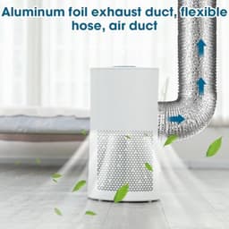 PromoHome Aluminium Flexibele Luchtleiding 2m - 100mm Diameter - Flexbuis voor Airco, Droger, Afzuigkap en Ventilatie — thumbnail 2